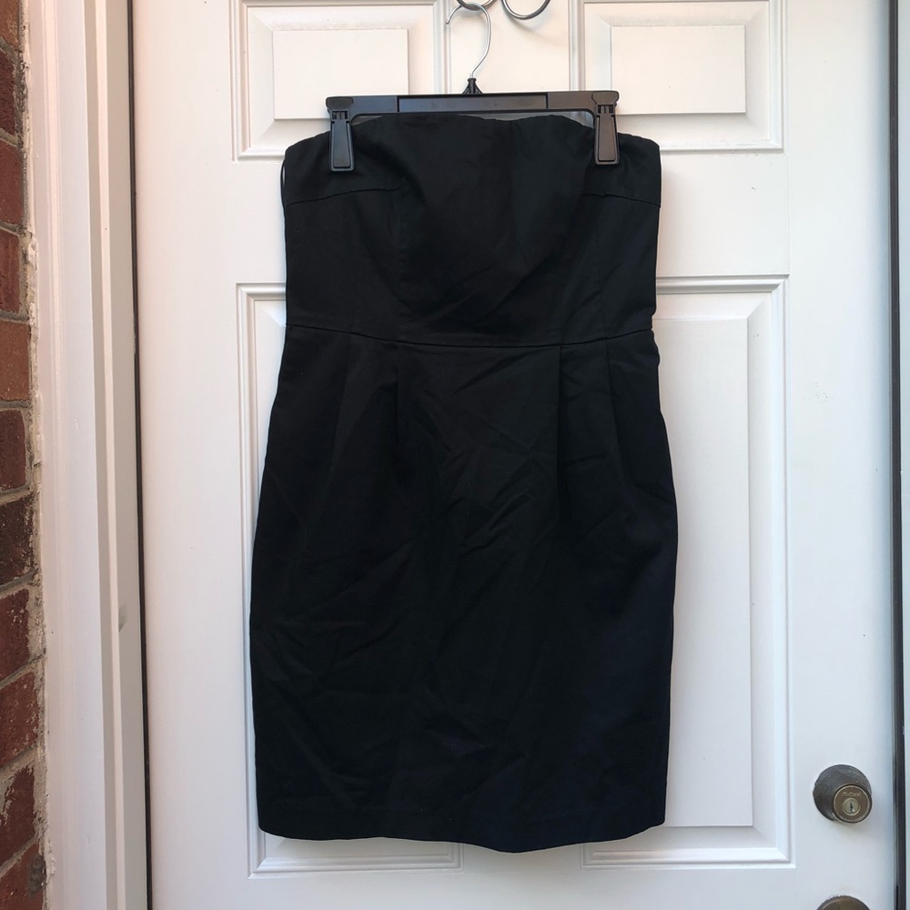 Express Black Strapless Dress